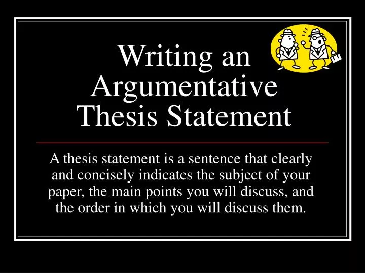 Example of thesis statement for argumentative essay