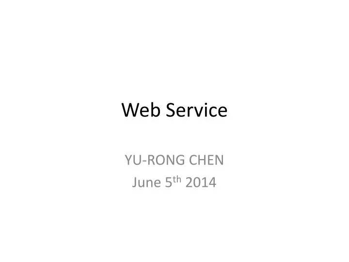 web service n.