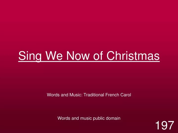 sing we now of christmas n.