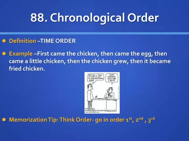 Ppt 88 Chronological Order Powerpoint Presentation Free Download