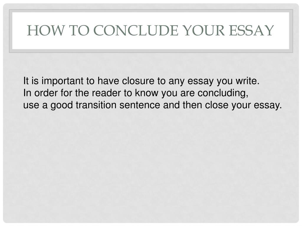 ways to conclude an essay created by unc writing center