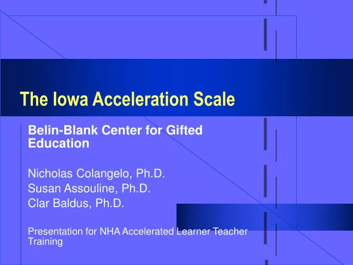 PPT The Iowa Acceleration Scale PowerPoint Presentation Free Download ID 6831460