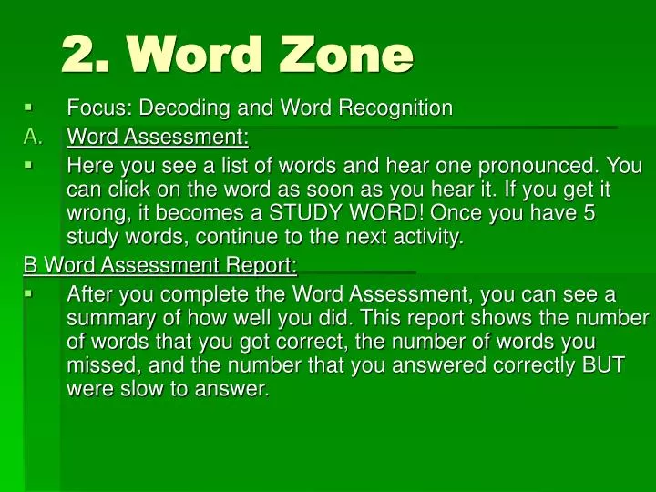 PPT 2. Word Zone PowerPoint Presentation, free download ID6832980