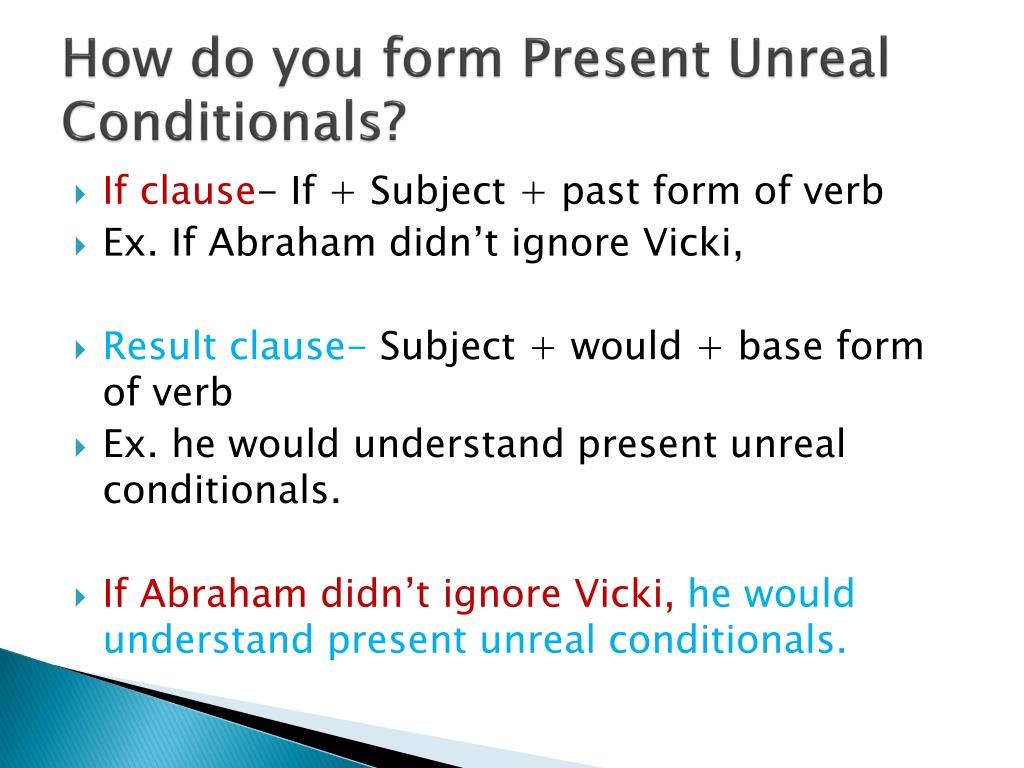 PPT Present Unreal Conditionals PowerPoint Presentation Free 