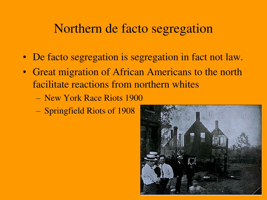 de facto segregation definition