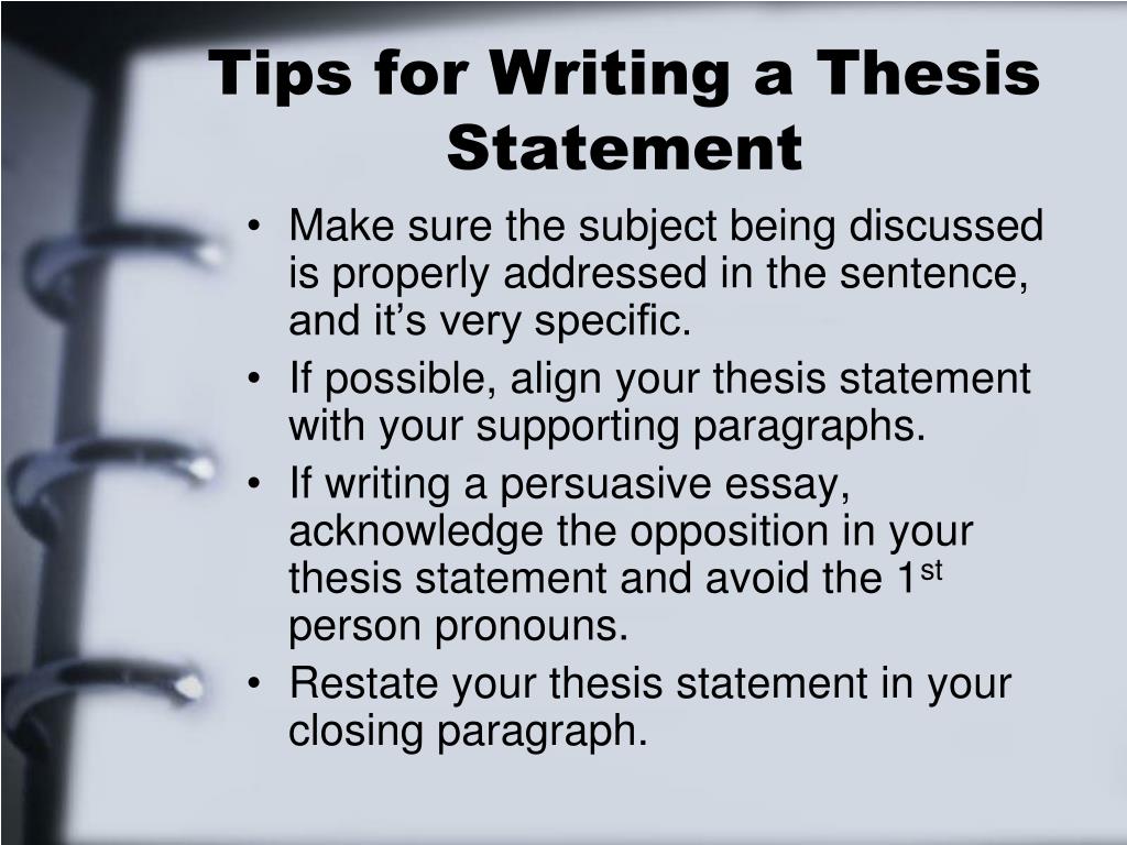 the purpose of the thesis statement in an essay