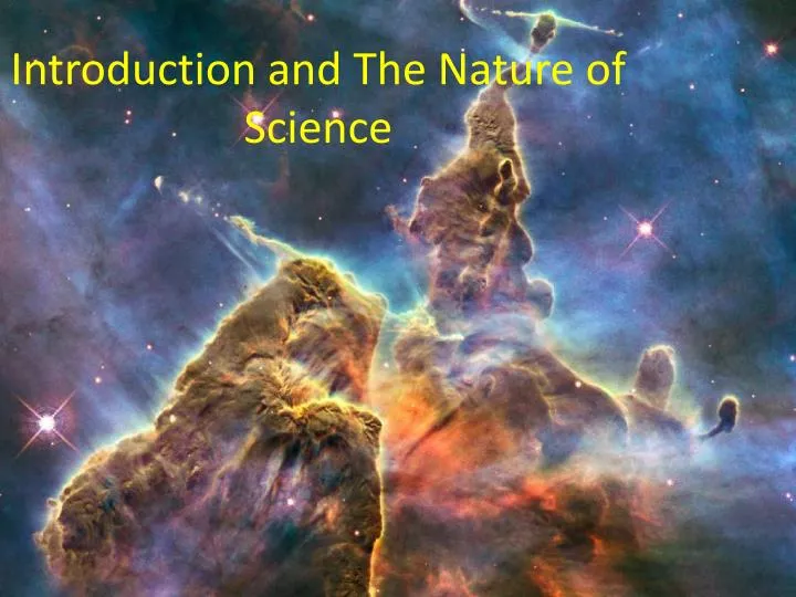 introduction and the nature of science n.