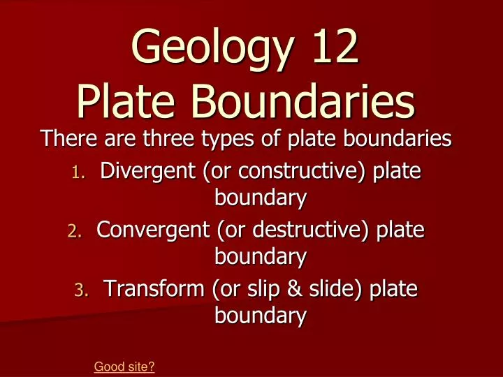 geology 12 plate boundaries n.