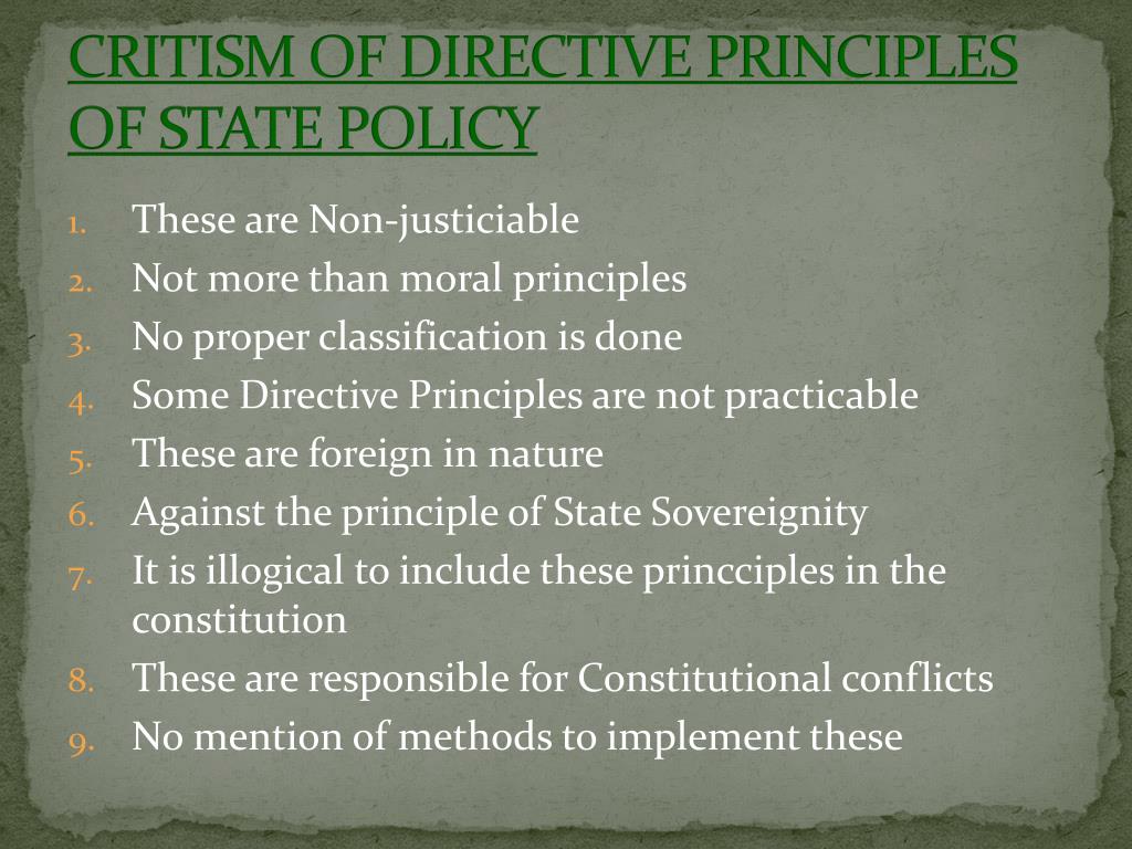 PPT - DIRECTIVE PRINCIPLES OF STATE POLICY IN INDIA PowerPoint ...