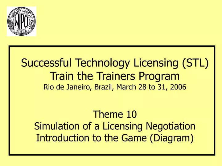 Ppt Theme 10 Simulation Of A Licensing Negotiation - 