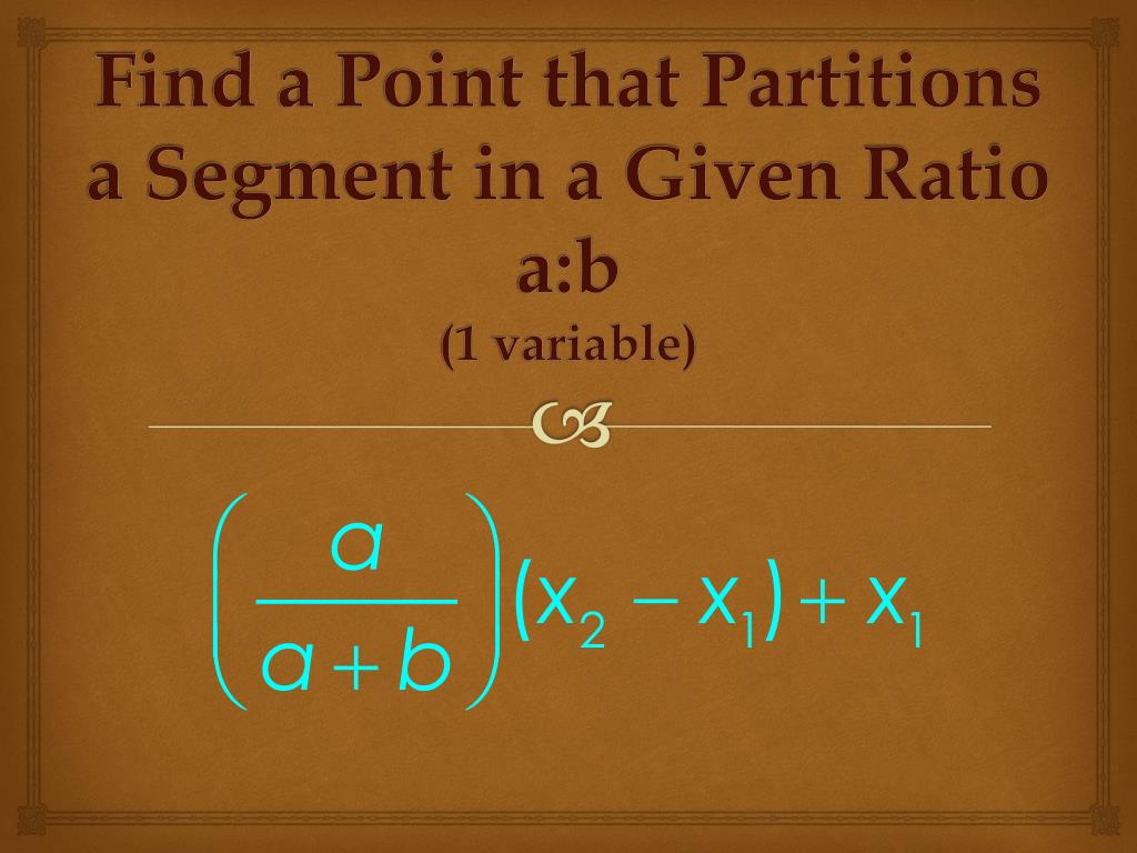 PPT - Partitioning Of Line Segments PowerPoint Presentation, Free ...