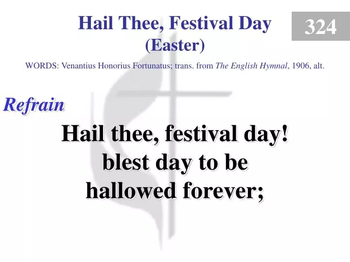 hail thee festival day easter refrain n.