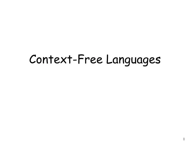 context free languages n.