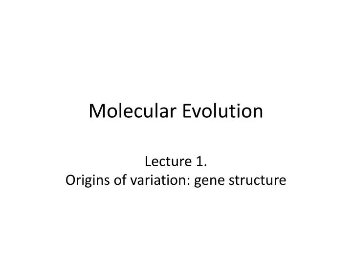molecular evolution n.
