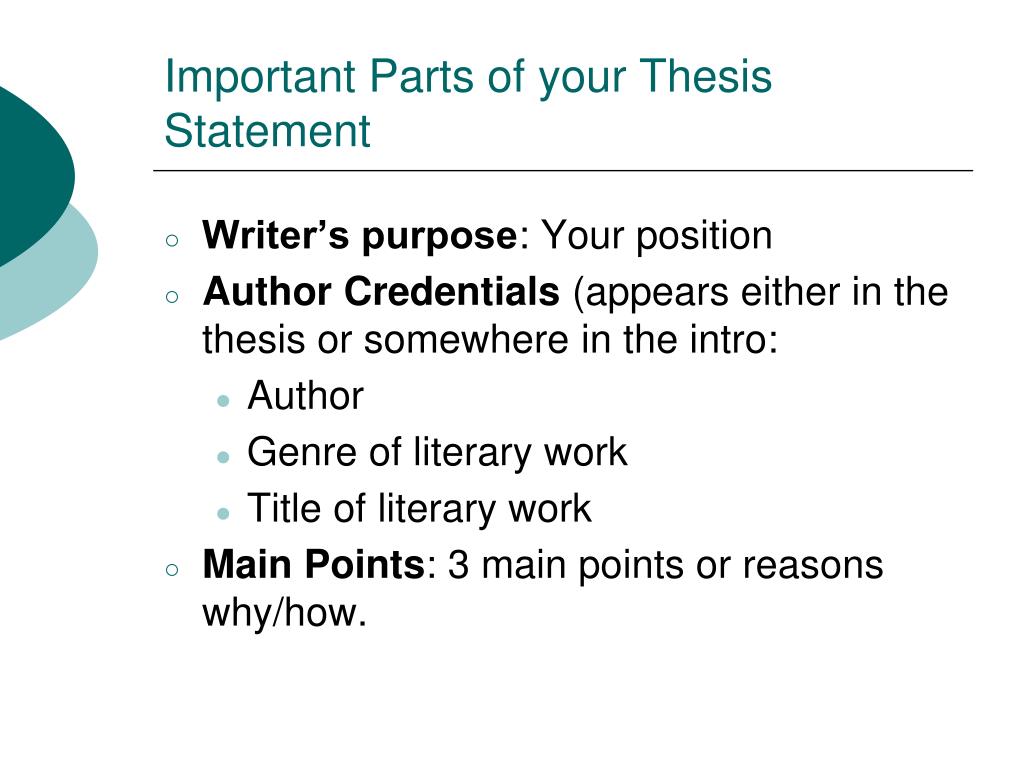 PPT - Creating a Thesis Statement PowerPoint Presentation, free ...