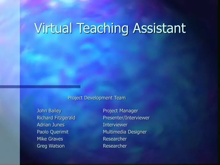 virtual teaching assistant n.