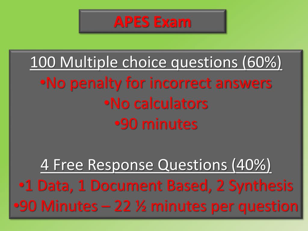 PPT APES Exam Review PowerPoint Presentation, free download ID6845661