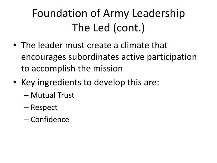 PPT - Foundation of Army Leadership PowerPoint Presentation - ID:6846034