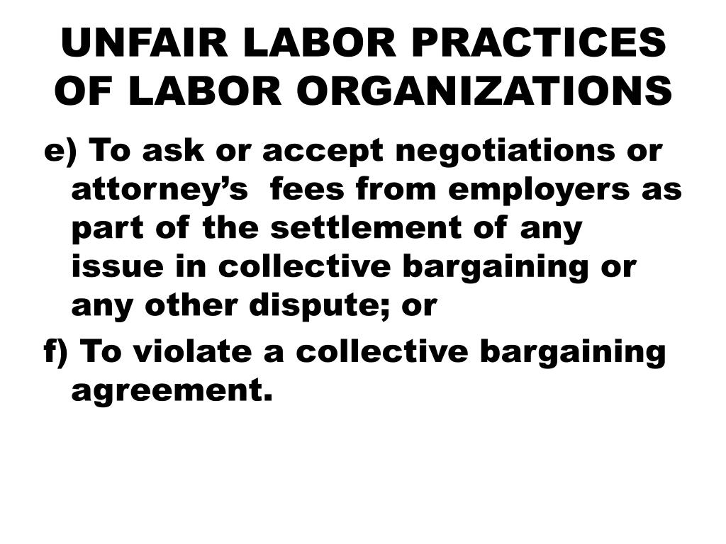 case study on unfair labour practices