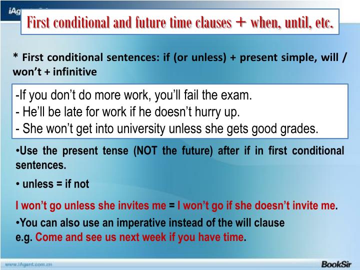 Ppt first conditional and future time clauses when until etc