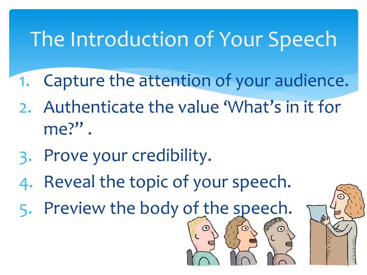 the introduction to speech