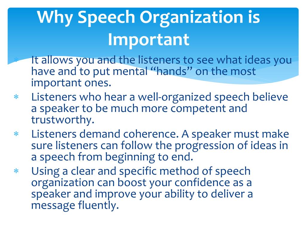 why speech is important for us