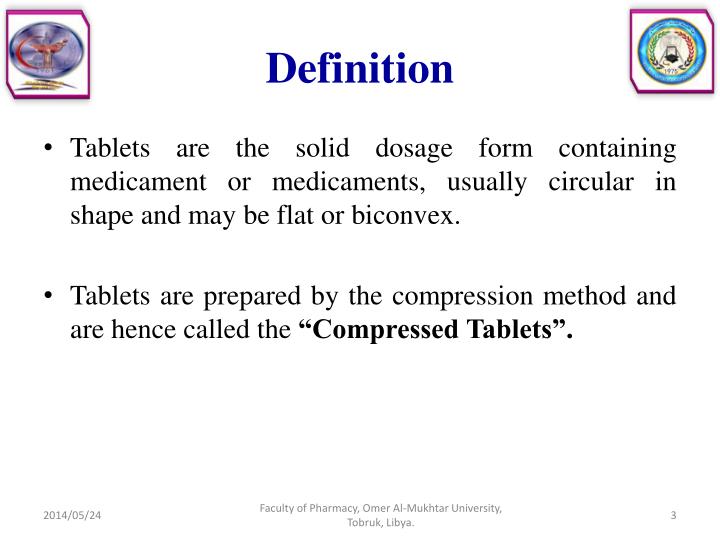 PPT Solid Dosage Forms (Tablets) PowerPoint Presentation ID6847700