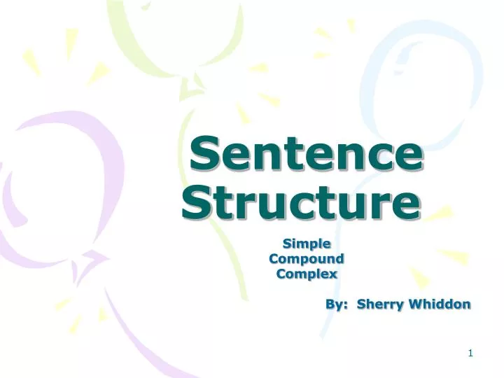 powerpoint presentation on sentence structure