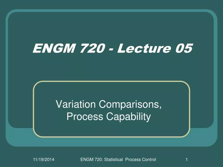 engm 720 lecture 05 n.