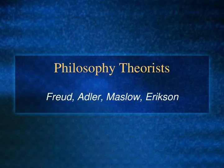 philosophy theorists n.