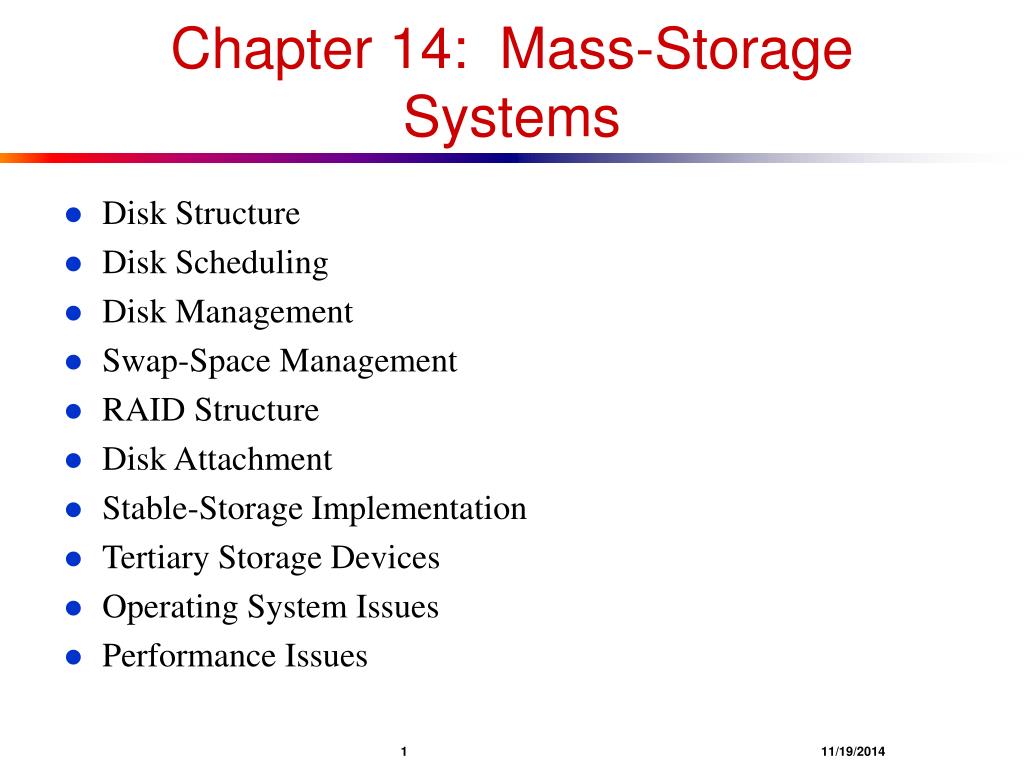 PPT - Chapter 14: Mass-Storage Systems PowerPoint Presentation