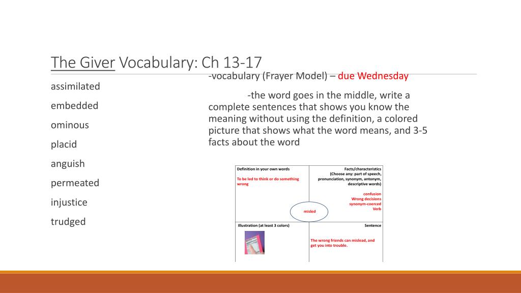 Ppt The Giver Vocabulary Ch 13 17 Powerpoint Presentation Free Download Id