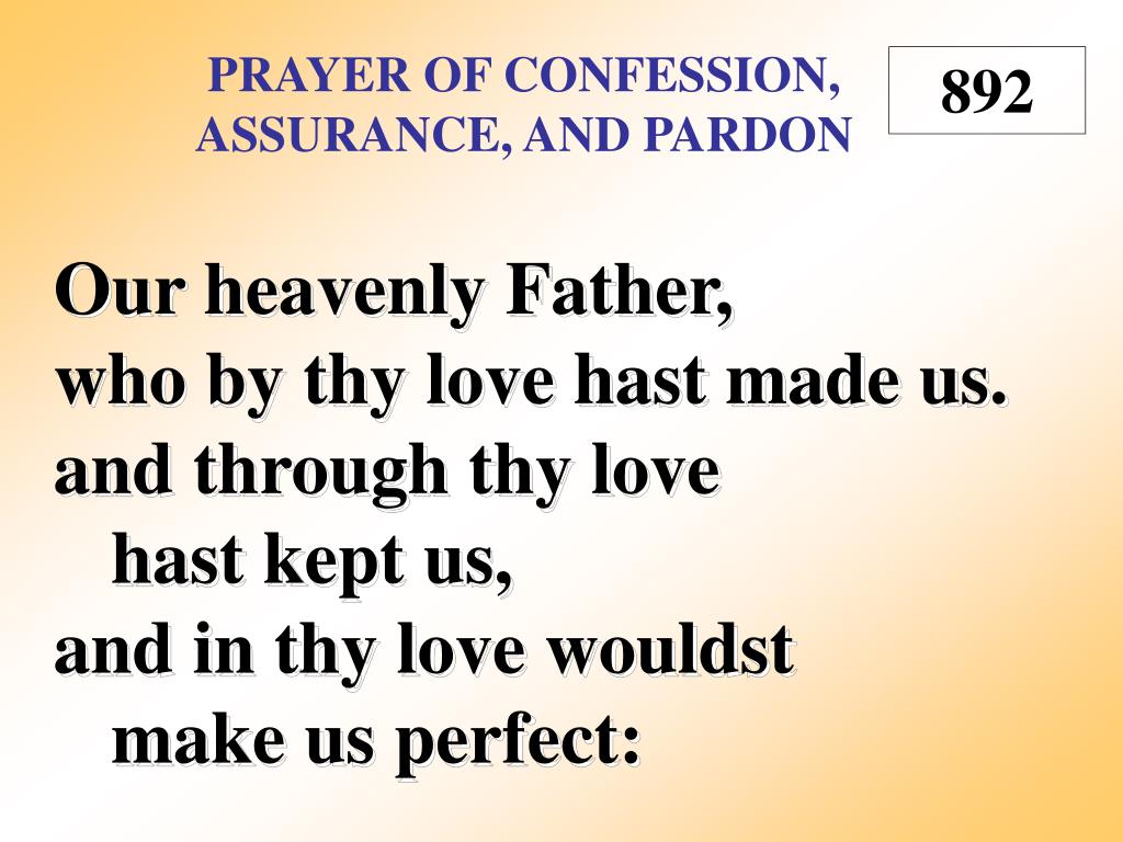 PPT Prayer of Confession, Assurance, and Pardon PowerPoint Presentation ID6850308