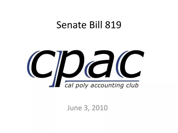 senate bill 819 n.