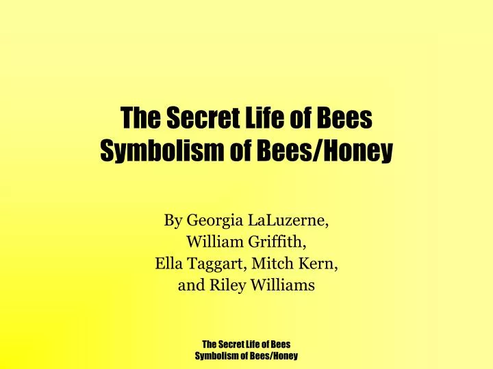 secret life of bees symbolism essay