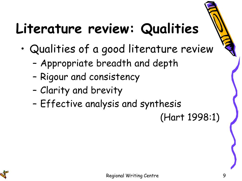 characteristics of good literature review