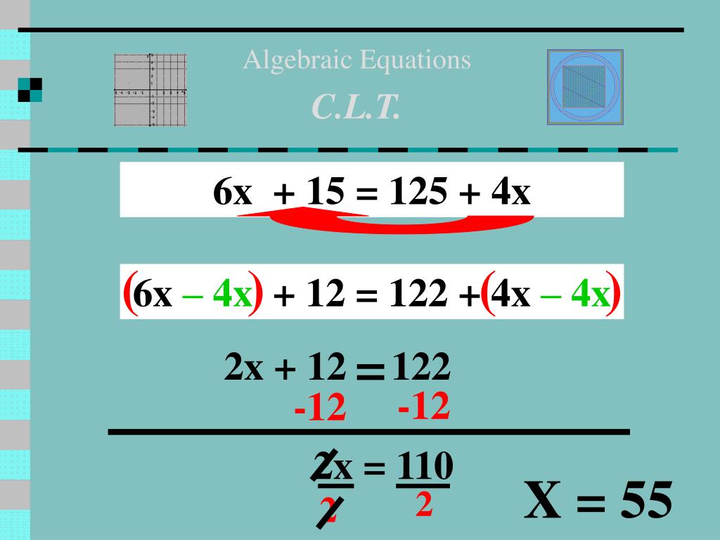 PPT Algebraic Equations PowerPoint Presentation, free download ID