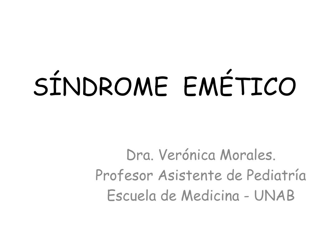 Ppt Sindrome Emetico Powerpoint Presentation Free Download Id