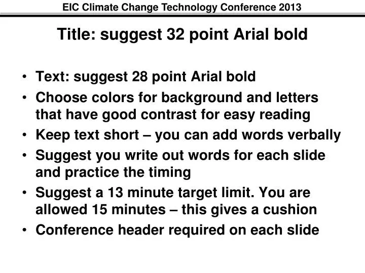 title suggest 32 point arial bold n.