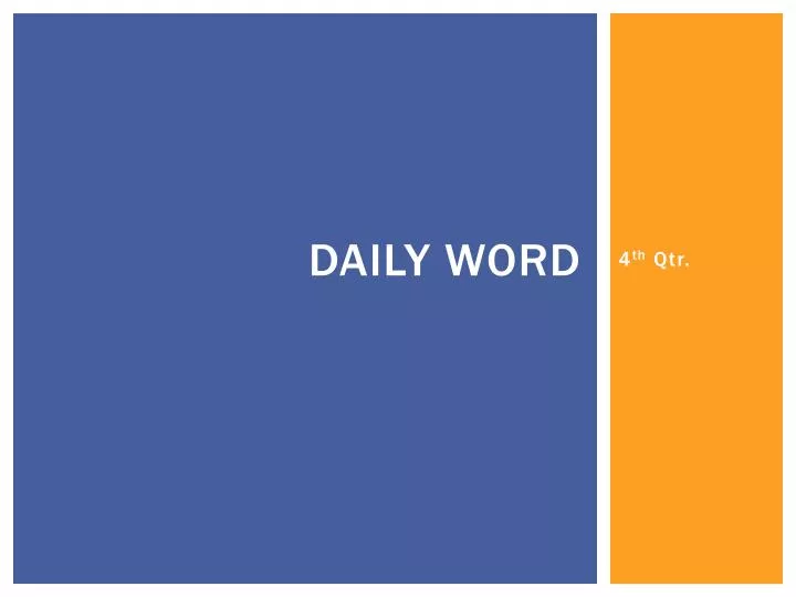 PPT Daily Word PowerPoint Presentation, free download ID6853746