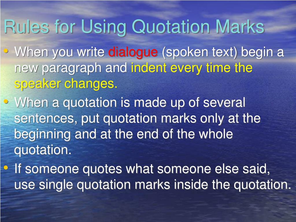 PPT - How to Use Quotation Marks Correctly PowerPoint Presentation ...