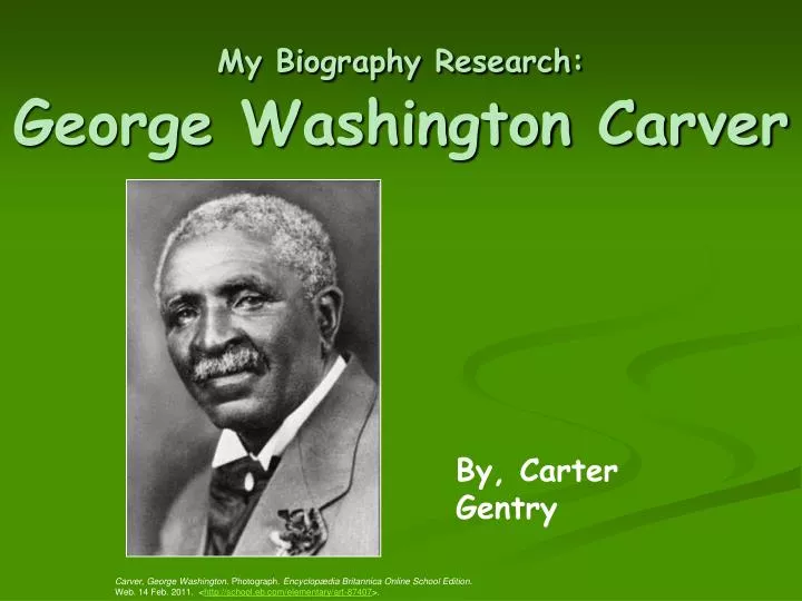 george washington carver biography for elementary students