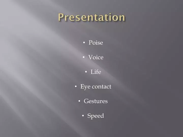 presentation n.