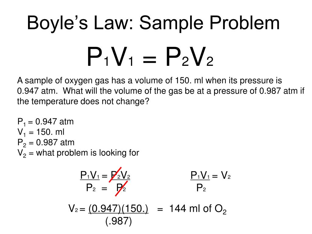 how to solve pressure and volume problems