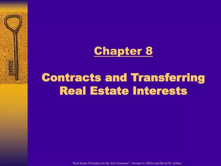 chapter 8 contracts and transferring real estate interests n.