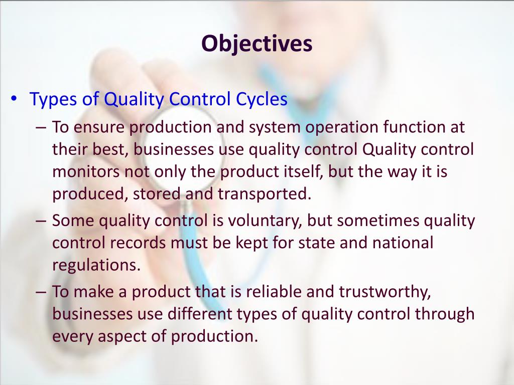 quality objectives examples manufacturing