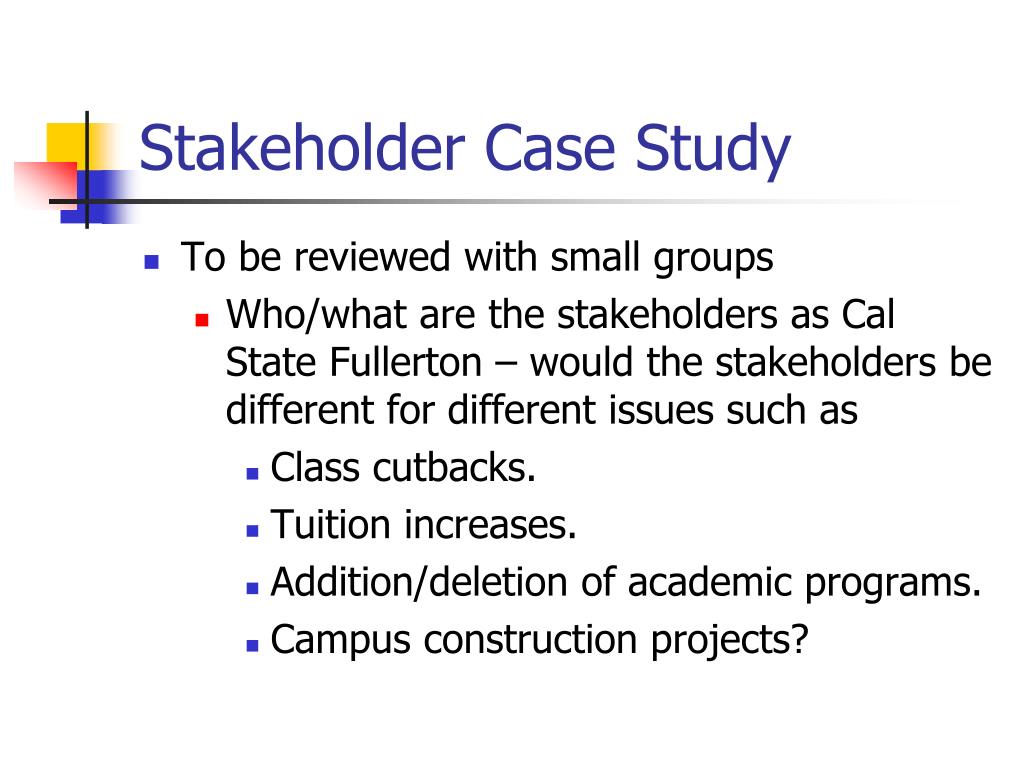 event stakeholders case study