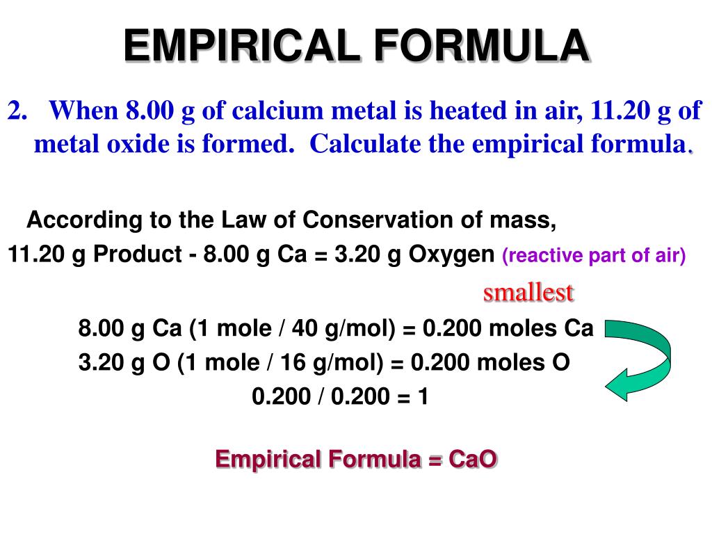 PPT - EMPIRICAL FORMULA PowerPoint Presentation, free download - ID:6857458
