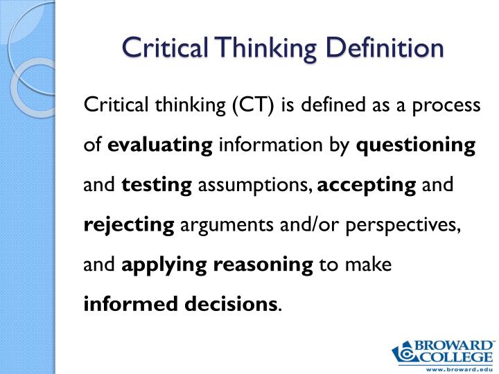 college critical thinking class