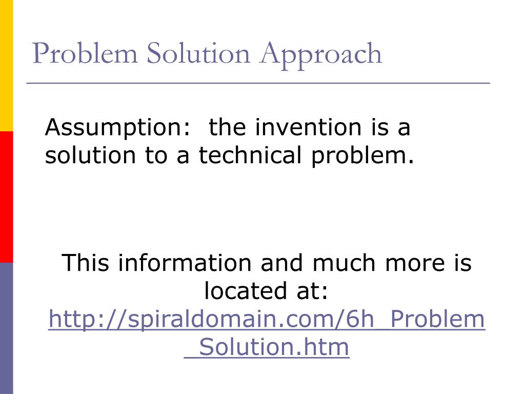 the problem solution approach